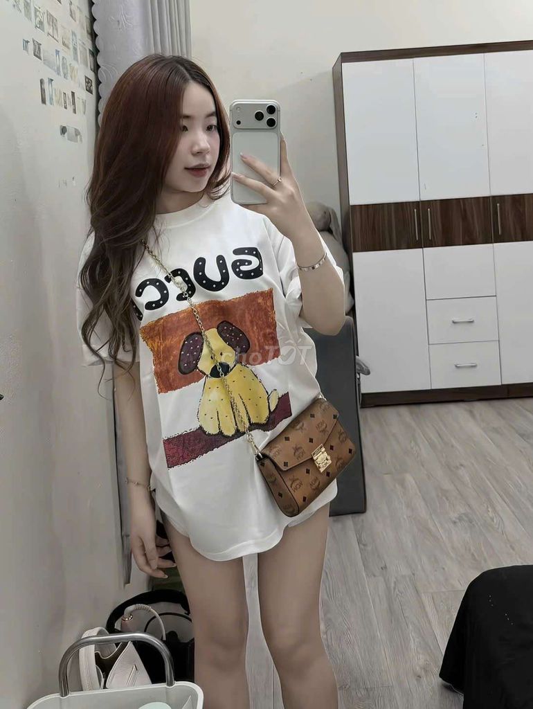 Áo thun nữ Cotton hình chó. Mua bán Quần áo tại Thành phố Vinh Nghệ An được đăng bởi Nguyễn Lê Thùy Trang hình 1