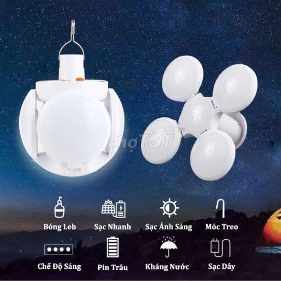 Đèn Led Tích Điện Năng Lượng Mặt Trời 4 Cánh 5Bóng. Mua bán Đèn tại Quận Bình Tân Tp Hồ Chí Minh được đăng bởi BÁCH HOÁ XUÂN VƯƠNG  hình 1