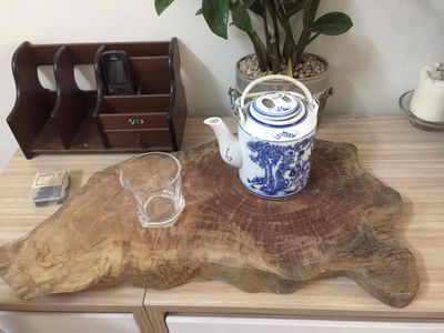 Khay trà gỗ lũa dày 4cm