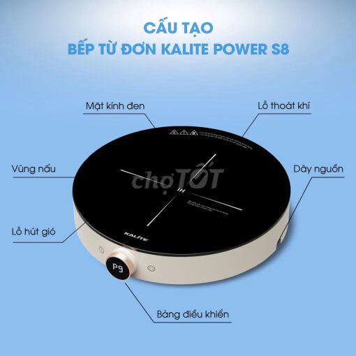 Bếp từ đơn Kalite Power S8 mặt kính pha lê. Mua bán Bếp, lò, đồ điện nhà bếp tại Quận Hà Đông Hà Nội được đăng bởi HOME HAMORY hình 1