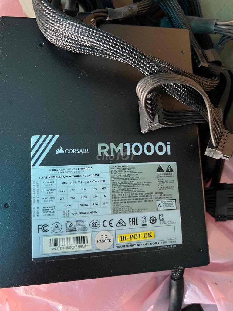 Nguồn máy tính Corsair RM1000i Đen 1000W. Mua bán Linh kiện (RAM, Card...) tại Quận Bình Tân Tp Hồ Chí Minh được đăng bởi truong hình 1