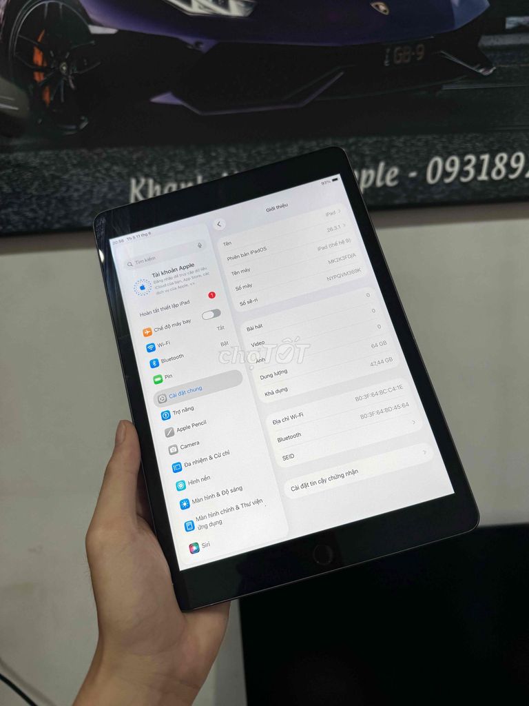 Apple iPad Gen 9 64GB Xám Retina. Mua bán Máy tính bảng tại Quận Hoàng Mai Hà Nội được đăng bởi Nguyễn Xuân Mạnh hình 1