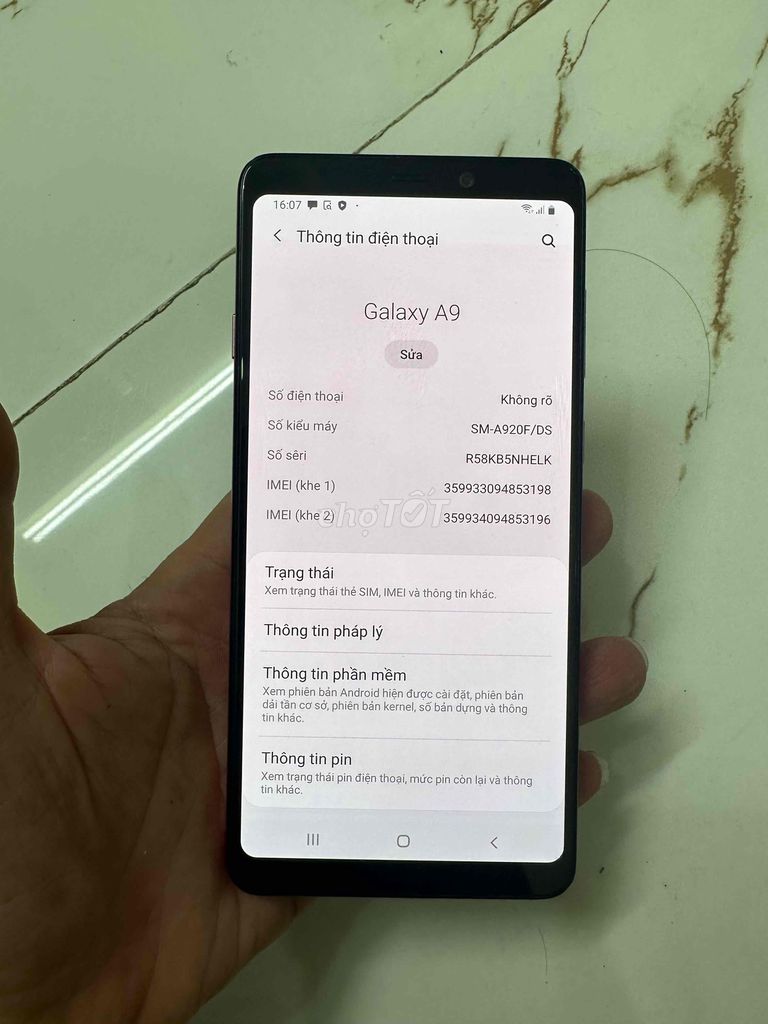 Bán Samsung A9 Ram6/128 zin cũ màn amoled