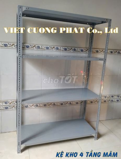 Kệ kho Kim loại Xám 4 tầng chịu lực tốt. Mua bán Tủ, kệ gia đình tại Quận Bình Tân Tp Hồ Chí Minh được đăng bởi Kệ Thép V Lỗ Đa Năng hình 1