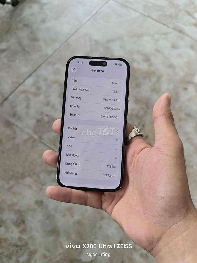 Apple iPhone 14 Pro 128GB Đen Màn zin, main zin. Mua bán Điện thoại tại Quận 10 Tp Hồ Chí Minh được đăng bởi Trắng hình 1