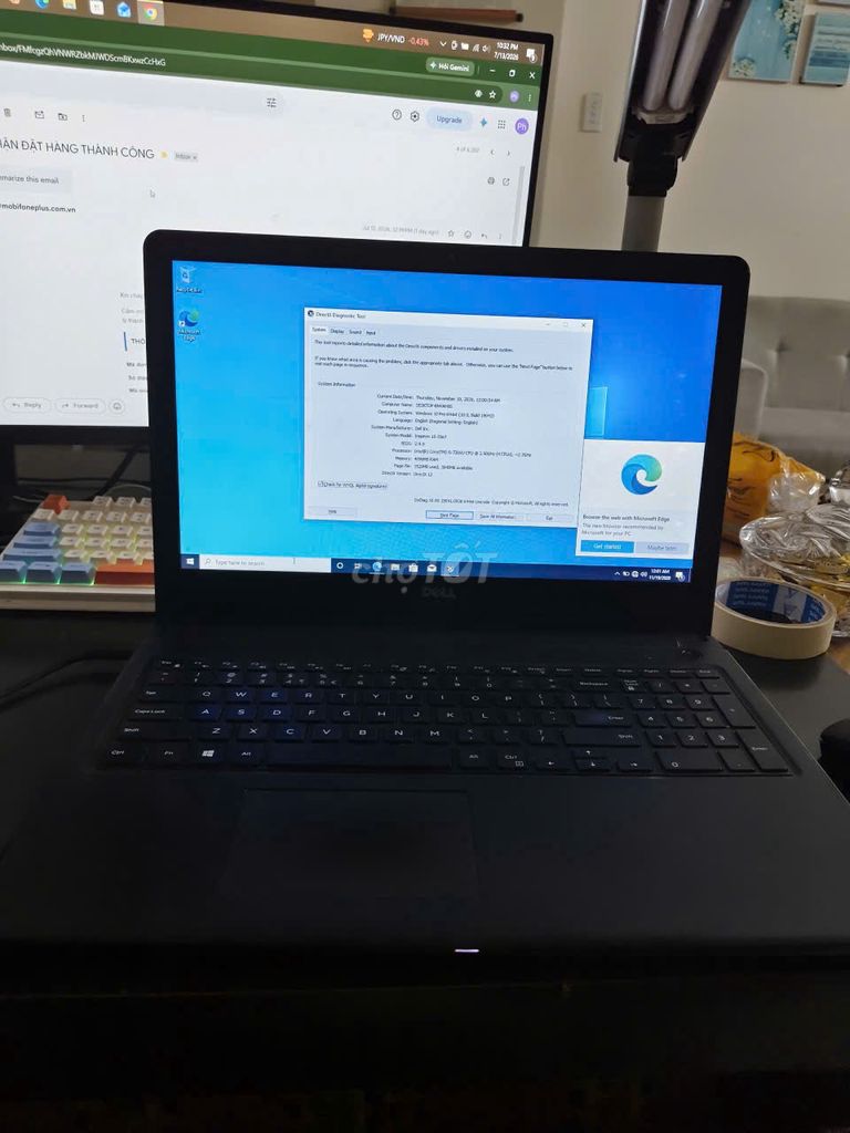 Dell Inspiron 15 3567 i5 7200U 4GB/Không ổ cứng. Mua bán Laptop tại Quận Tân Phú Tp Hồ Chí Minh được đăng bởi Sang hình 1