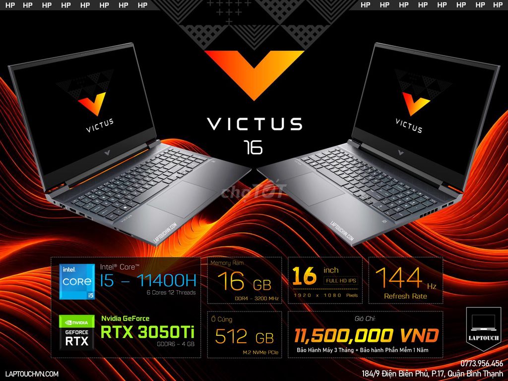HP VICTUS 16 2021 [ RTX 3050Ti ]. Mua bán Laptop tại Quận Bình Thạnh Tp Hồ Chí Minh được đăng bởi Cửa Hàng Máy Tính Laptouch VN hình 1