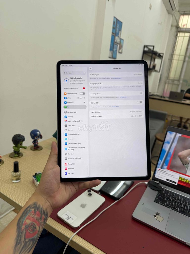 iPad Air M3 13 inch Wifi 128G Pin 100% Sạc 50L. Mua bán Máy tính bảng tại Quận Đống Đa Hà Nội được đăng bởi Hà Nội Mobile Bao Duyệt Nợ Xấu hình 1