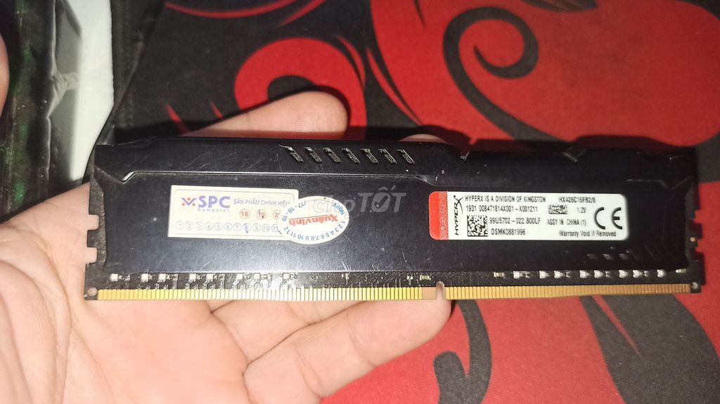 RAM HyperX Fury 8GB DDR4. Mua bán Linh kiện (RAM, Card...) tại Thành phố Tam Kỳ Quảng Nam được đăng bởi Lê được hình 1