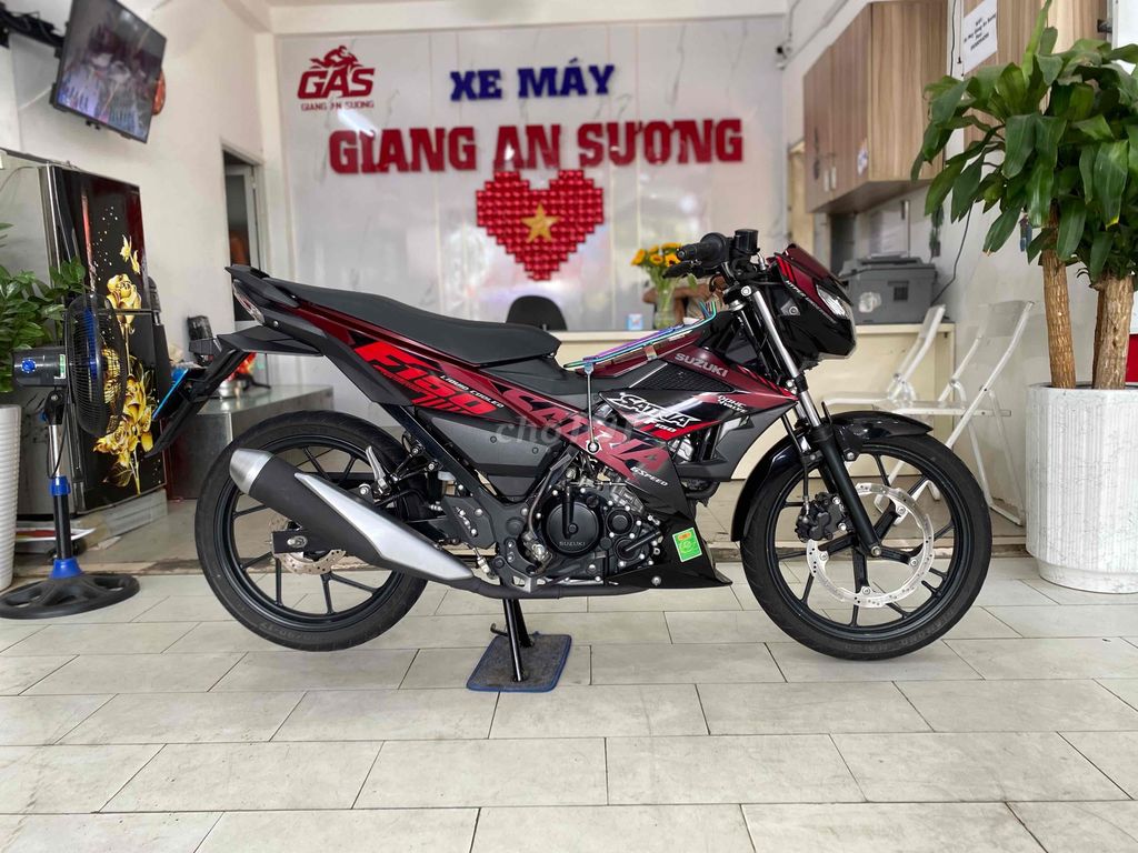 Suzuki Satria 150 đk 2021 màu đỏ đen chính chủ. Mua bán Xe máy tại Quận 12 Tp Hồ Chí Minh được đăng bởi Xe Máy Hoàng Giang An Sương  hình 4