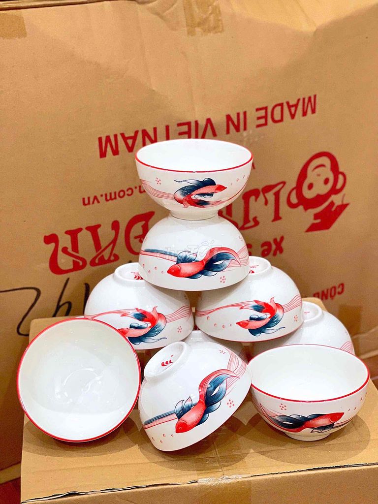 Set 20 Chén Sứ Cá Tài Lộc