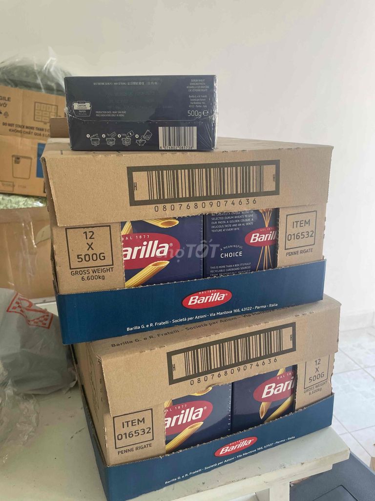 23 hộp nui ống Ý Barilla Penne Rigate No73 500G