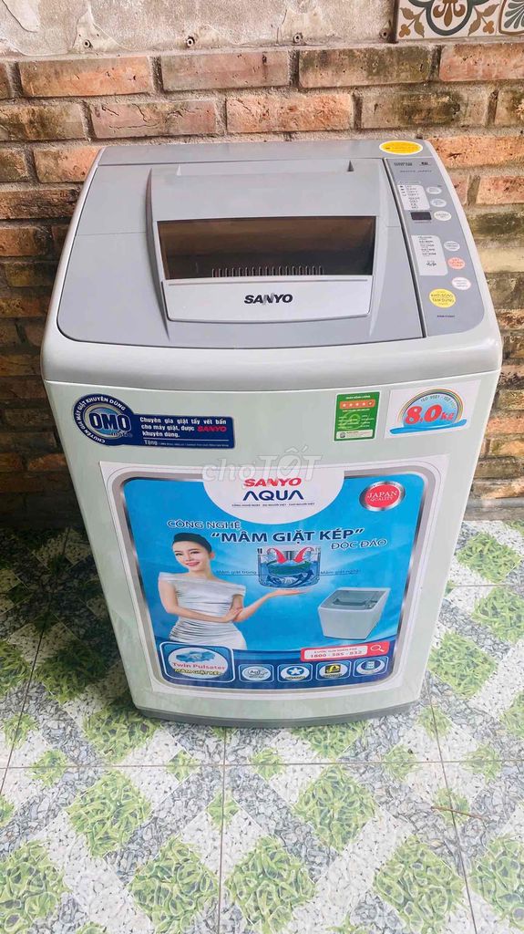 Máy Giặt Sanyo Aqua 8.0kg Nguyên Zin BH 12Tháng