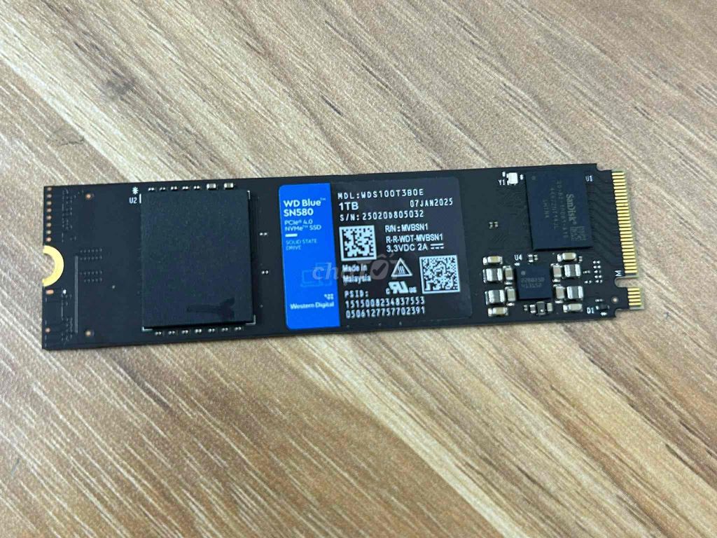 Ổ cứng SSD Western Digital SN580 1TB. Mua bán Linh kiện (RAM, Card...) tại Thị xã Duyên Hải Trà Vinh được đăng bởi Lê Hoàng Phúc hình 1