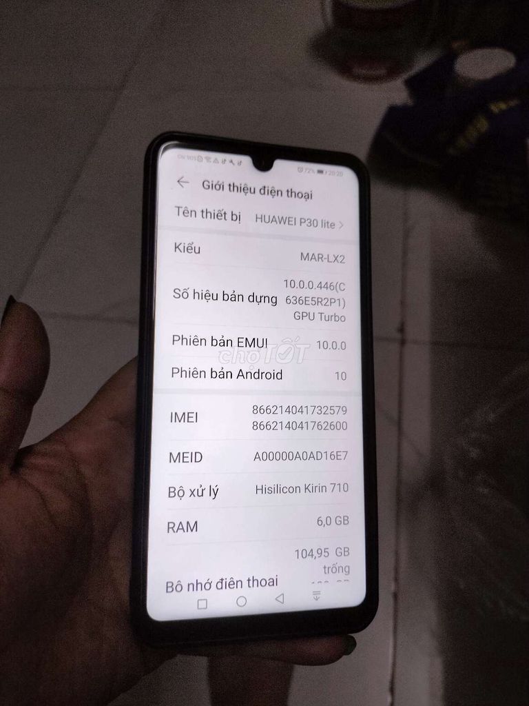 Huawei P30 Lite ram6/128 zin full . Mua bán Điện thoại tại Quận Bình Tân Tp Hồ Chí Minh được đăng bởi Trần Thị Thu  hình 1