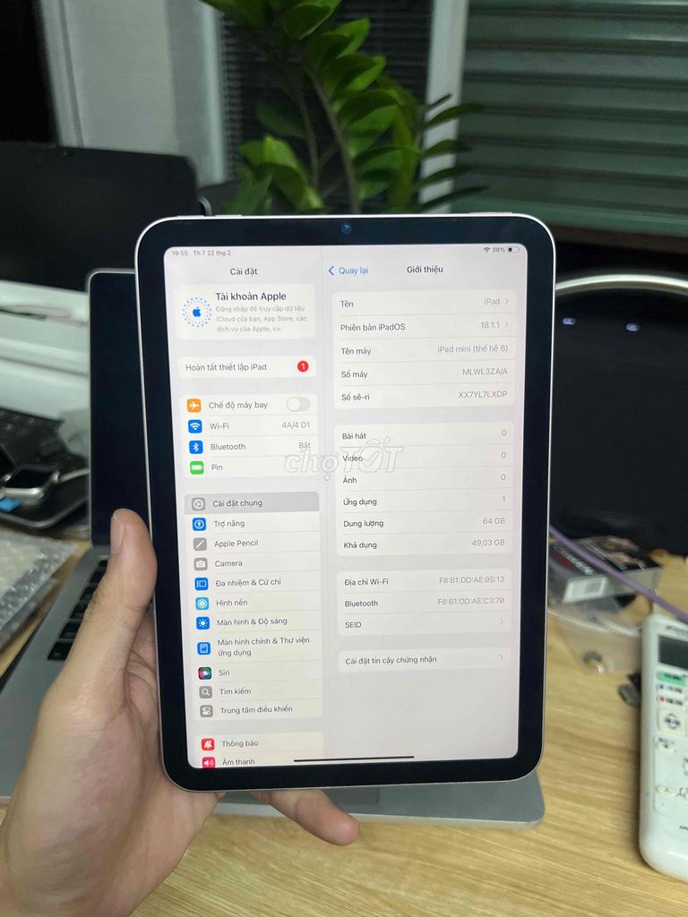 Ipad mini 6 wiif hồng nguyên zin