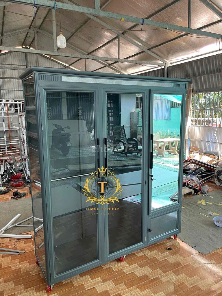 Tủ quần áo Nhôm Xingfa Xám. Mua bán Tủ, kệ gia đình tại Huyện Chợ Mới An Giang được đăng bởi Đặng Hiếu Thạnh hình 1