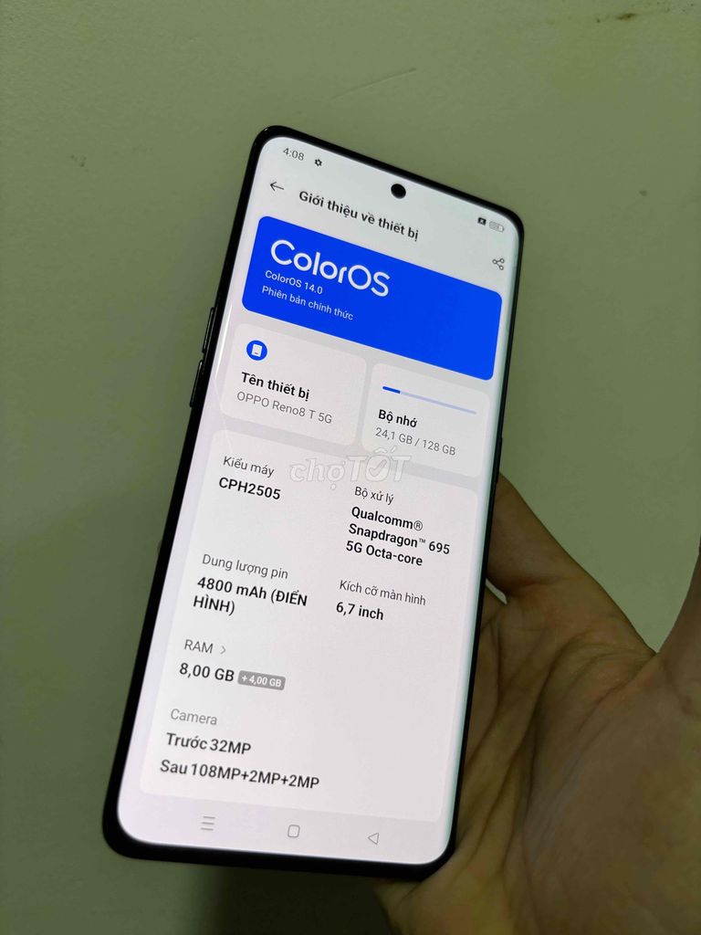 Oppo Reno8 T 128GB đen