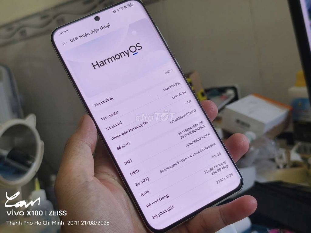 Huawei P60 256GB Trắng. Mua bán Điện thoại tại Thành phố Thủ Đức Tp Hồ Chí Minh được đăng bởi Văn Lâm hình 1