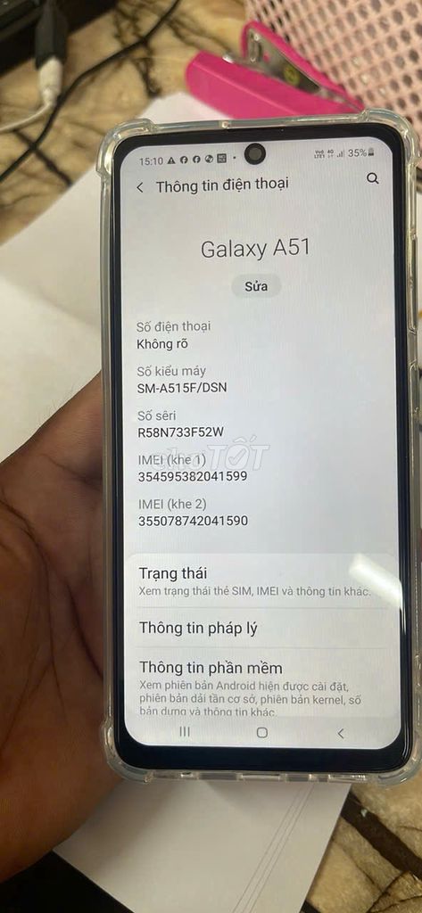 Samsung Galaxy A51 Xanh lá Đã sử dụng. Mua bán Điện thoại tại Quận 10 Tp Hồ Chí Minh được đăng bởi Lê Đức  hình 1