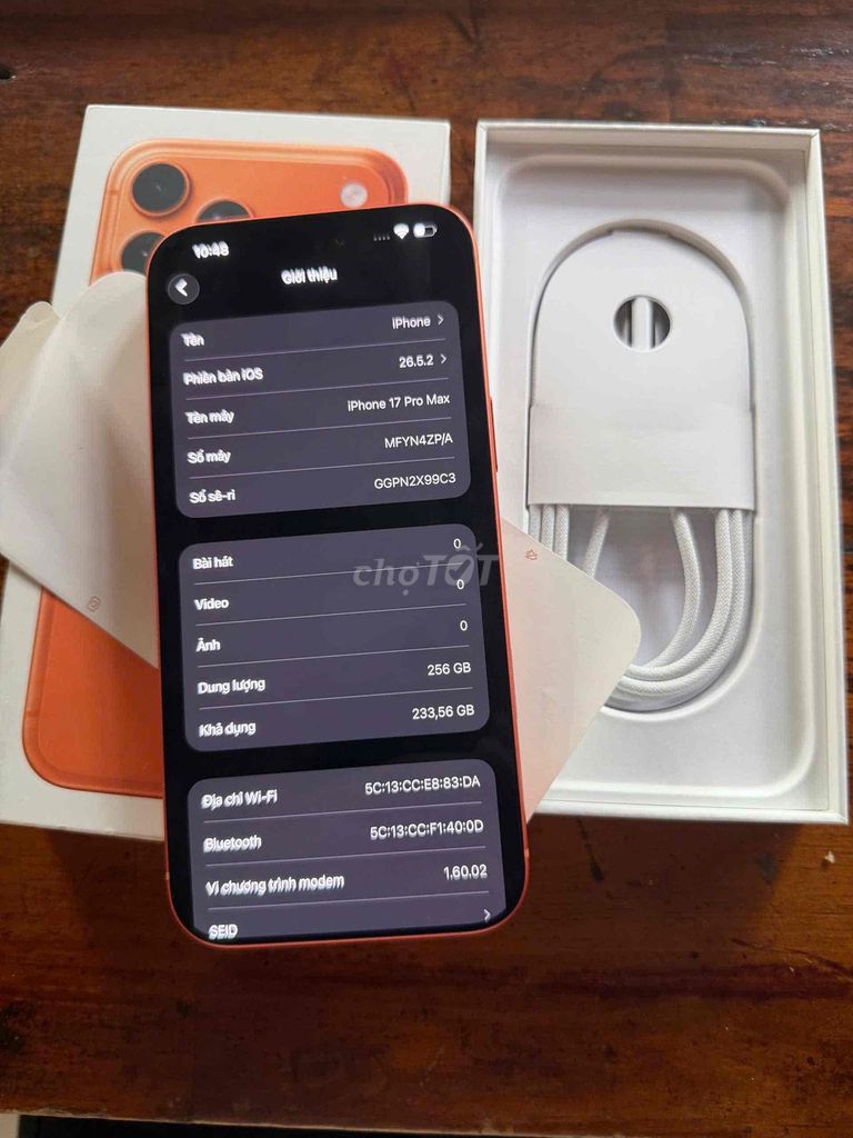 Apple iPhone 17 Pro Max 256GB Cam nguyên zin. Mua bán Điện thoại tại Quận 12 Tp Hồ Chí Minh được đăng bởi Út Trần hình 1