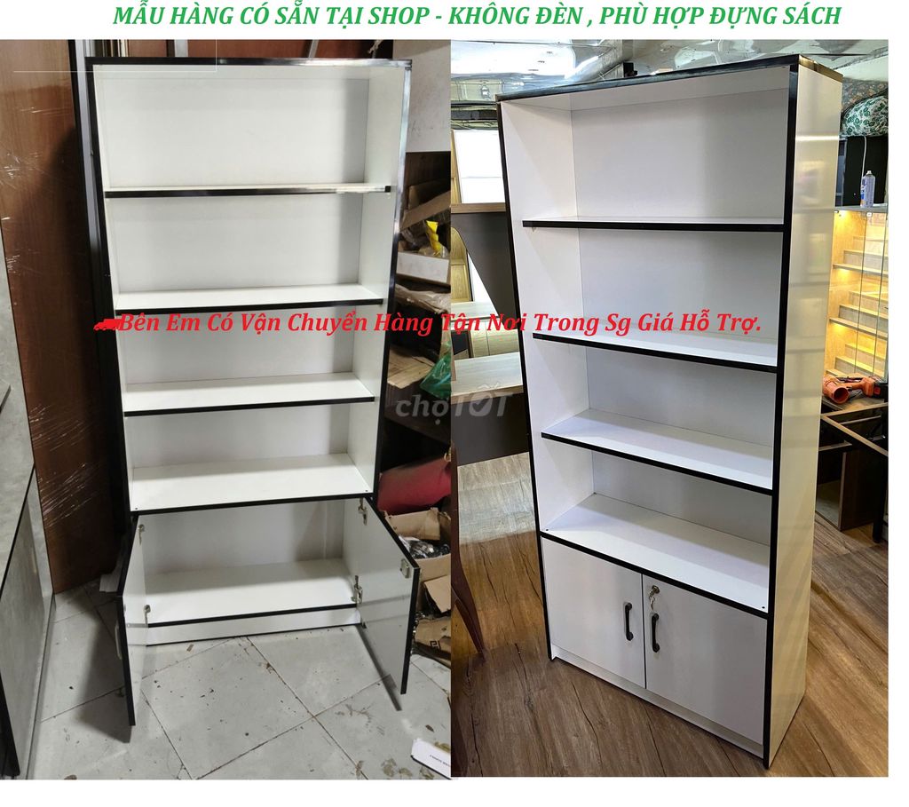 Kệ Tủ Đựng Sách, Phụ Kiện Trưng Bày 80x180cm. Mua bán Tủ, kệ gia đình tại Quận 12 Tp Hồ Chí Minh được đăng bởi Nội Thất Bàn Tủ Kệ Cửa Hàng Và Văn Phòng hình 1
