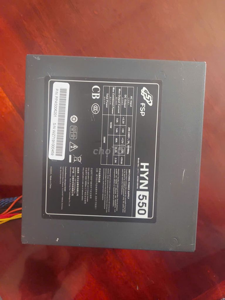 Bộ nguồn FSP HYN 550 500W. Mua bán Linh kiện (RAM, Card...) tại Thành phố Vĩnh Long Vĩnh Long được đăng bởi TECH HUB PC hình 1