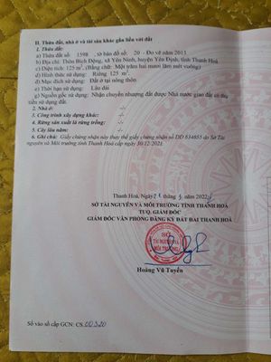Tôi chính chủ cần bán lô đất mặt đường 516D rộng 26m. Mua bán đất tại Huyện Yên Định Thanh Hóa được đăng bởi Hồng