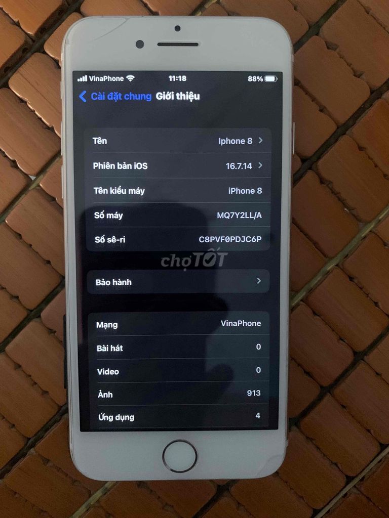 Apple iPhone 8 256GB Trắng. Mua bán Điện thoại tại Quận Gò Vấp Tp Hồ Chí Minh được đăng bởi No Name hình 1