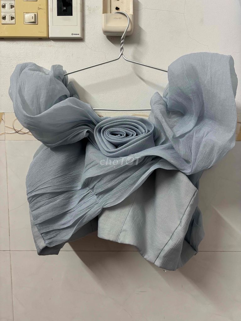 Áo kiểu nữ Vải voan Xám xanh size S. Mua bán Quần áo tại Huyện Lấp Vò Đồng Tháp được đăng bởi Su Mol hình 1