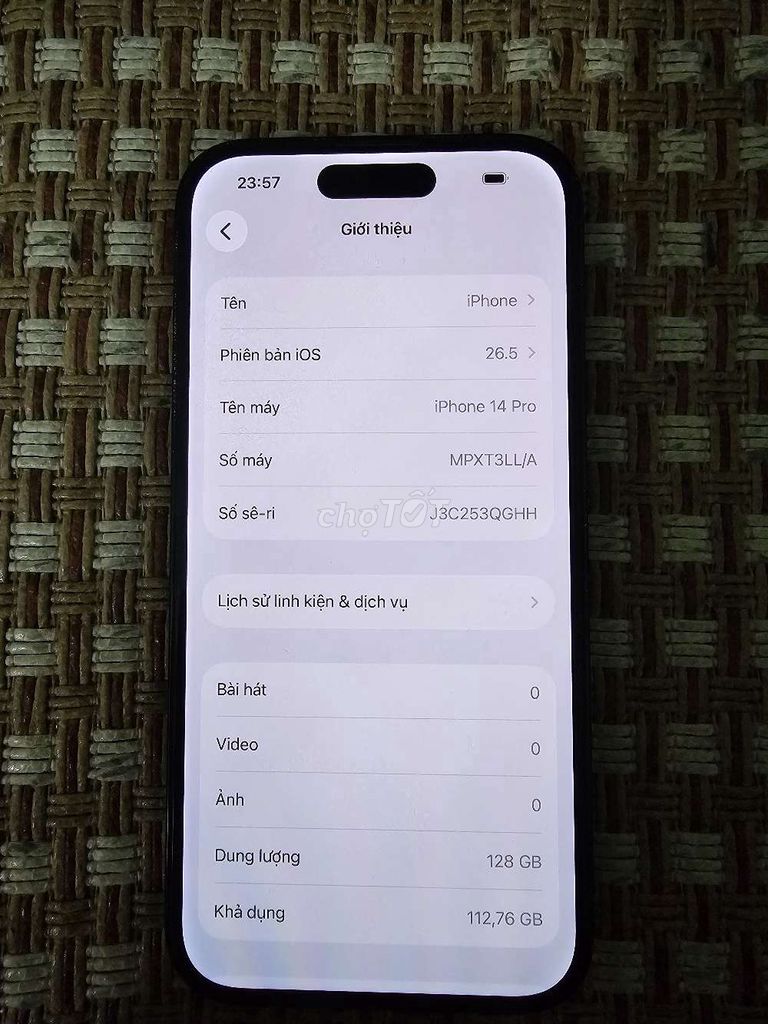Apple iPhone 14 Pro 128GB Đen Like New. Mua bán Điện thoại tại Thành phố Phủ Lý Hà Nam được đăng bởi Nguyễn minh  hình 1