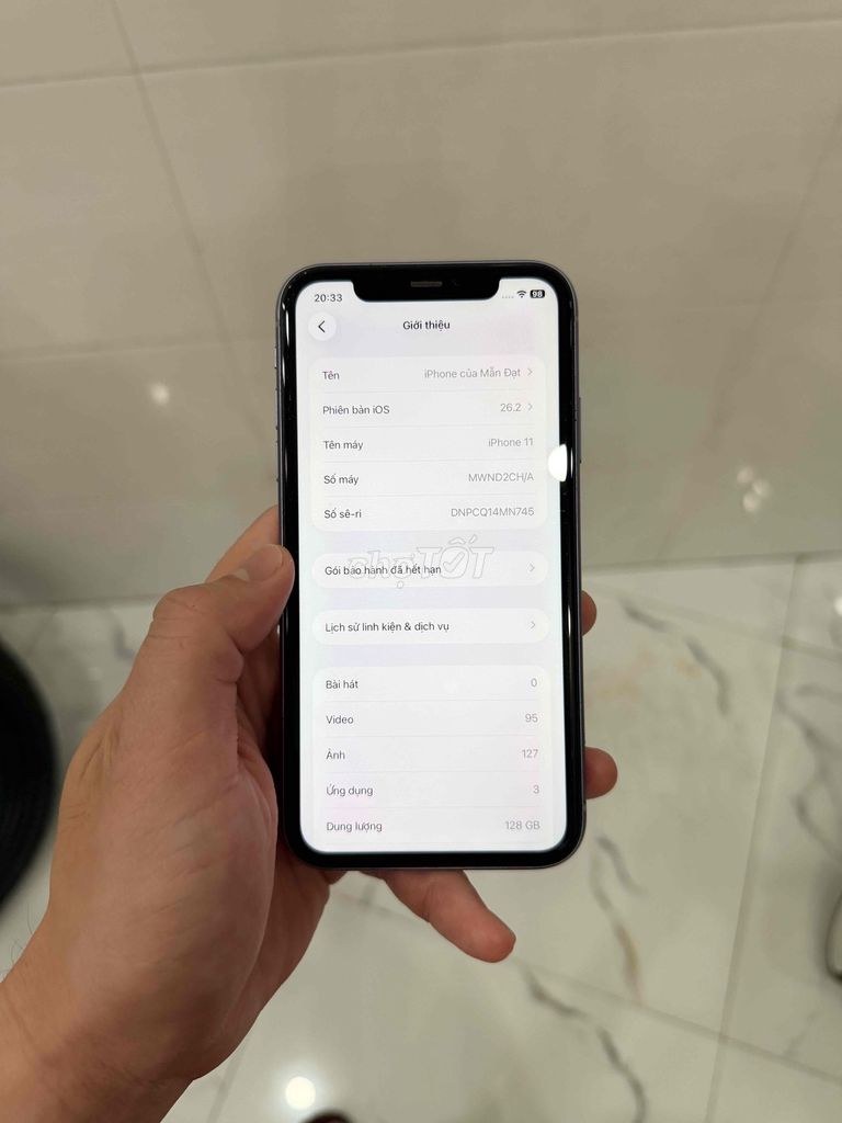 Apple iPhone 11 128GB Tím Đã dùng. Mua bán Điện thoại tại Thành phố Thuận An Bình Dương được đăng bởi Mẫn Đạt hình 1