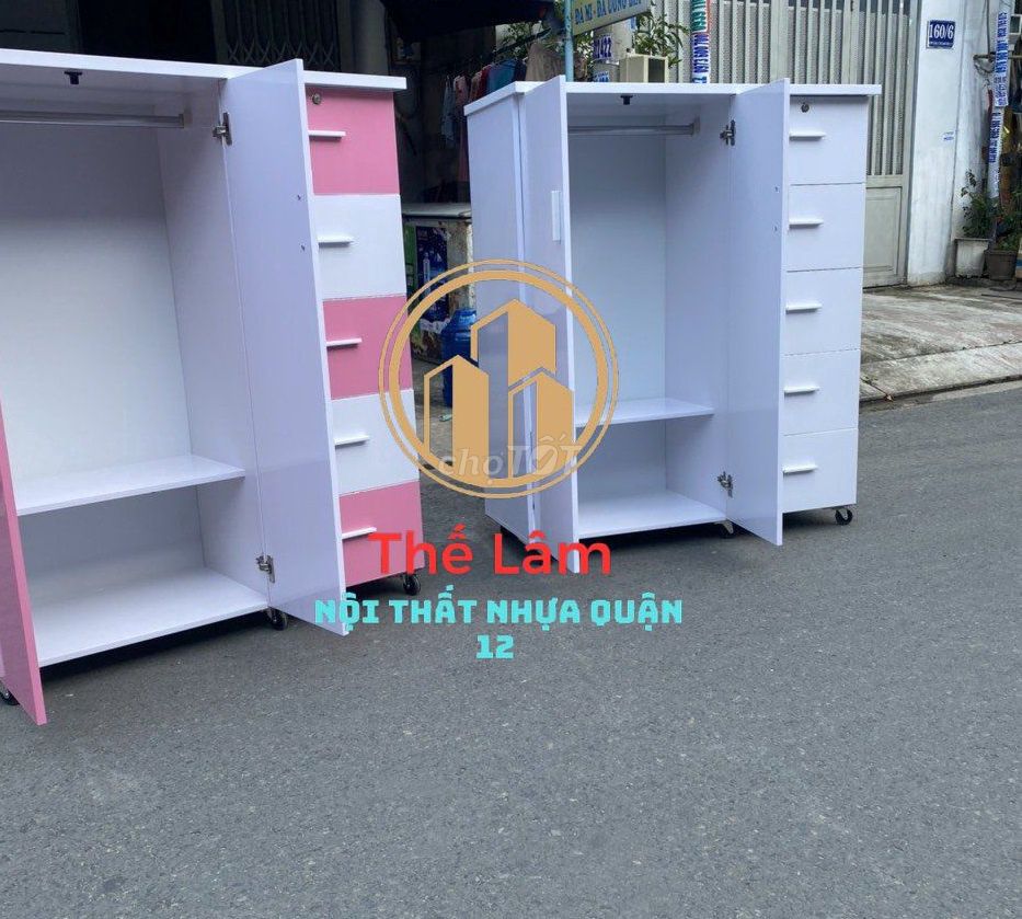 Tủ quần áo Nhựa Trăng Hồng. Mua bán Tủ, kệ gia đình tại Quận 7 Tp Hồ Chí Minh được đăng bởi Nhi Nội Thất Nhựa Giá Xưởng  hình 1