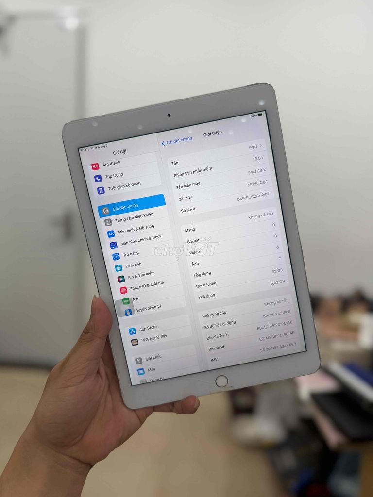 Apple iPad Air 2 Wifi + 4G 32GB Bạc. Mua bán Máy tính bảng tại Quận Đống Đa Hà Nội được đăng bởi Ng Hoang Anh hình 1