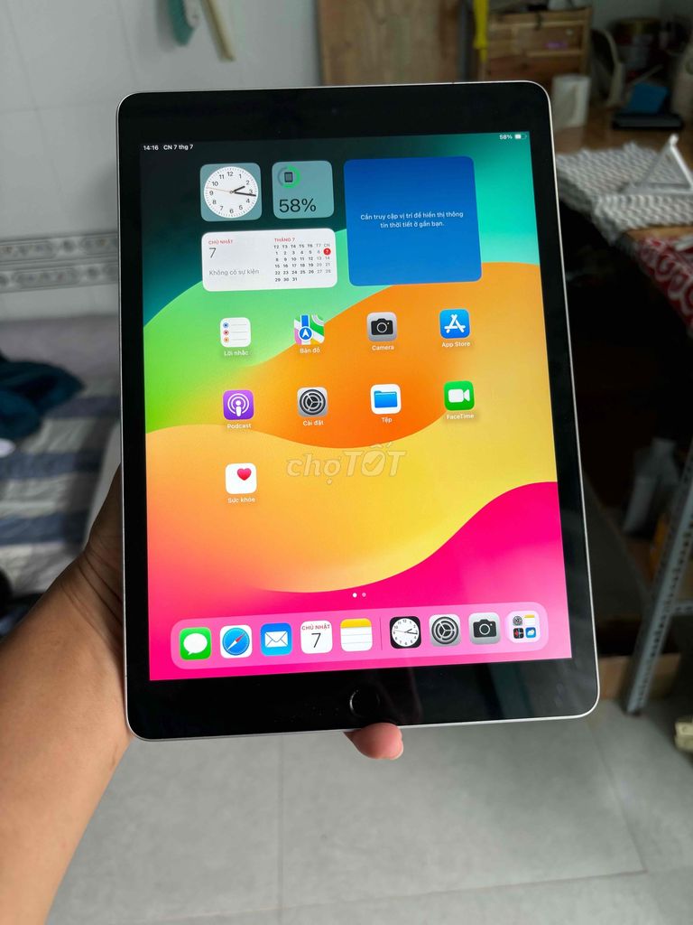 ipad gen 9 64 GB Wifi 10.2 inch silver đời cao2022