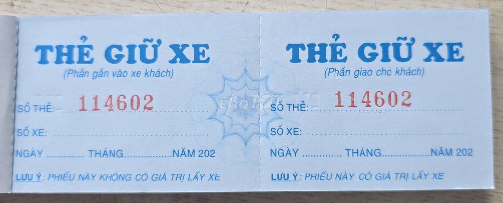 Vé gửi xe 100 tờ/quyển Quản lý bãi xe. Mua bán Đồ chuyên dụng, Giống nuôi trồng tại Thị xã Từ Sơn Bắc Ninh được đăng bởi Hưngken hình 1