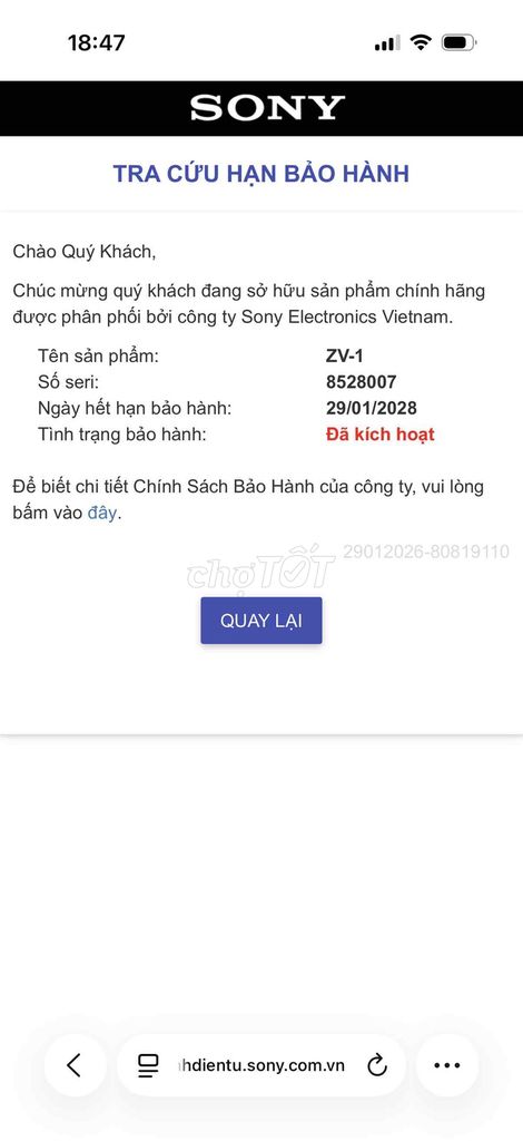 SONY ZV1 mới sử dụng 1 tháng. Mua bán Máy ảnh, Máy quay tại Quận 4 Tp Hồ Chí Minh được đăng bởi Hoàng Minh hình 1