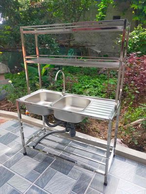 bồn rửa inox 2 hố có tầng úp bát ở trên. Mua bán Thiết bị vệ sinh, nhà tắm tại Huyện Hóc Môn Tp Hồ Chí Minh được đăng bởi Huyen