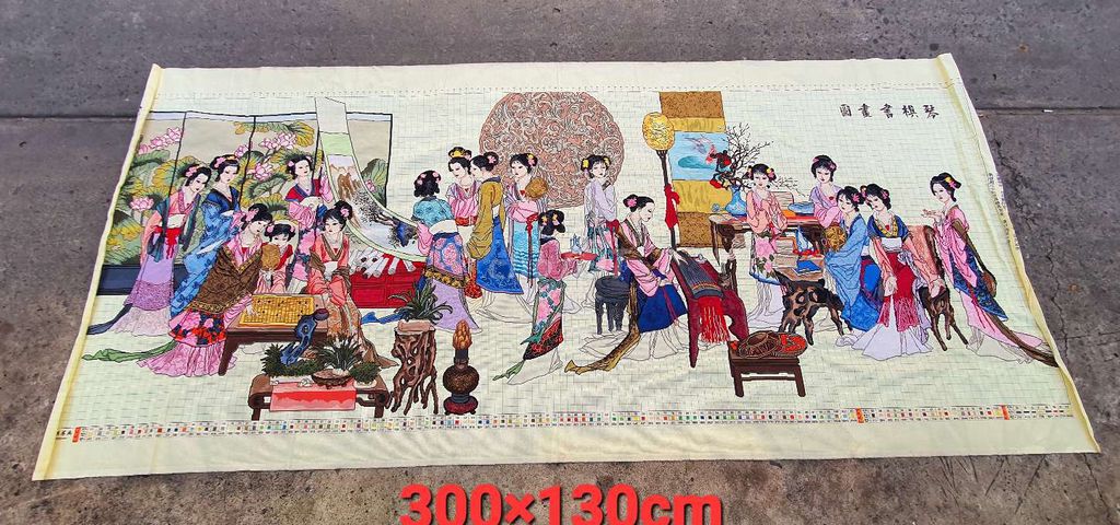 TRANH ĐÃ THÊU 18 NÀNG TIÊN 3met x 1met3 CHƯA KHUNG. Mua bán Đồ sưu tầm, đồ cổ tại Quận 1 Tp Hồ Chí Minh được đăng bởi TRANH THÊU GIA TUỆ CHO GIA CÔNG MUA BÁN THÀNH PHẨM hình 1