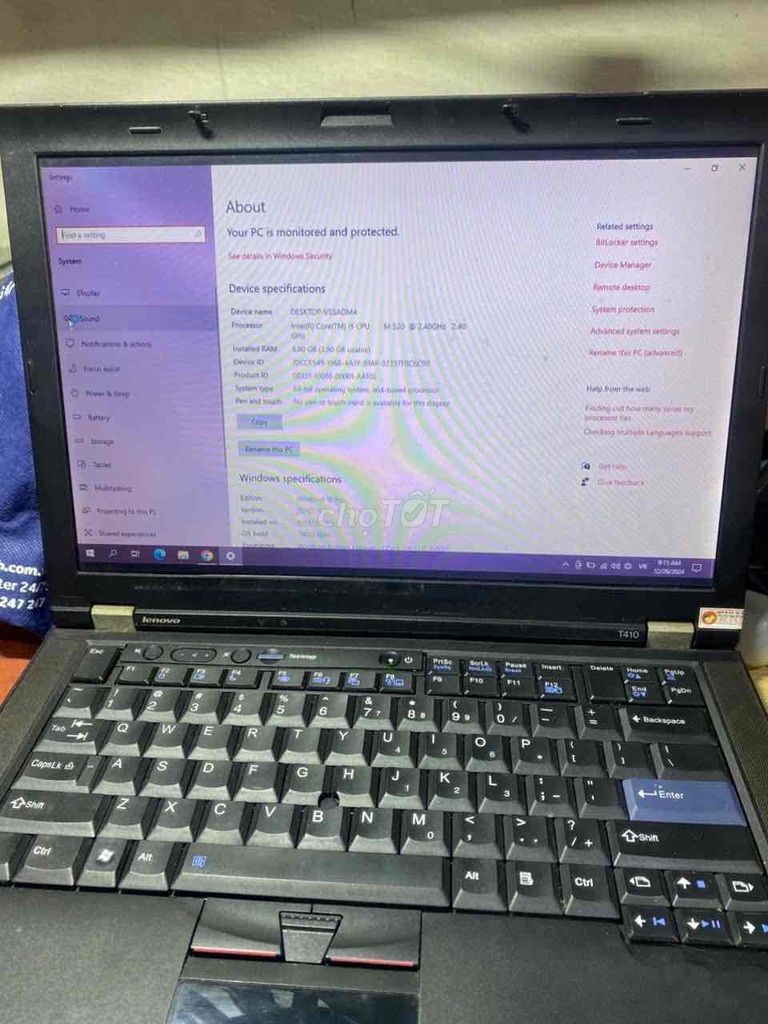 Laptop lenovo t410 - coi5 ram4 /ssd 120g . Máy zin