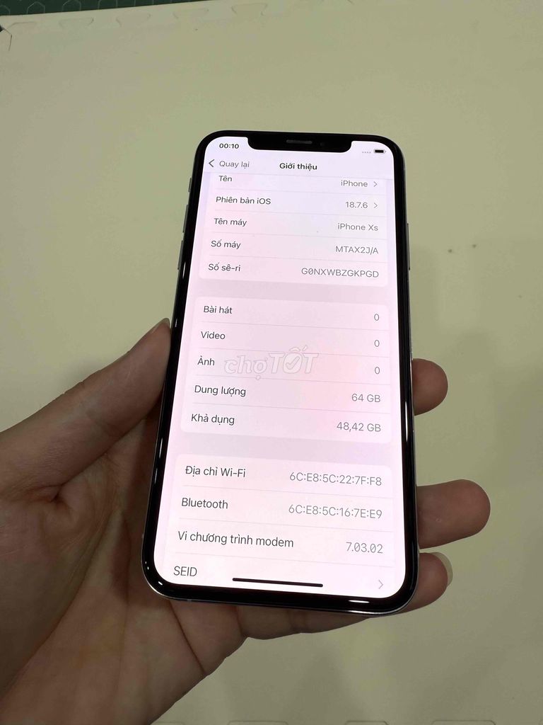 iPhone XS 64GB Trắng Đã sử dụng. Mua bán Điện thoại tại Quận Thanh Xuân Hà Nội được đăng bởi Nguyen hình 1