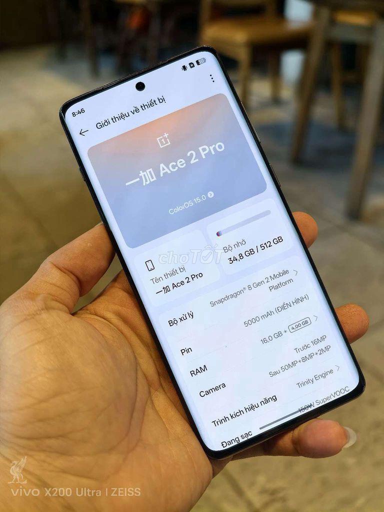 OnePlus Ace 2 Pro 16.512GB. Mua bán Điện thoại tại Quận Ninh Kiều Cần Thơ được đăng bởi VKT hình 1