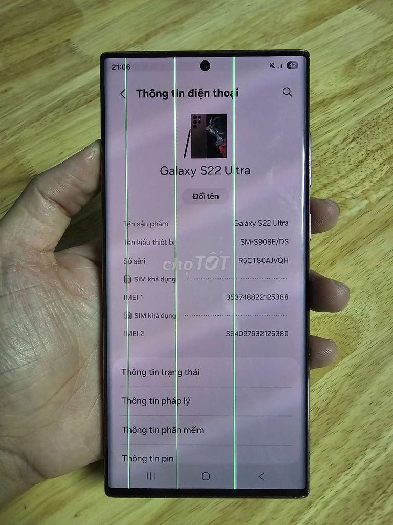 Samsung s22 ultra 8/128gb bản việt nam. Mua bán Điện thoại tại Quận 12 Tp Hồ Chí Minh được đăng bởi hoang tri hình 1