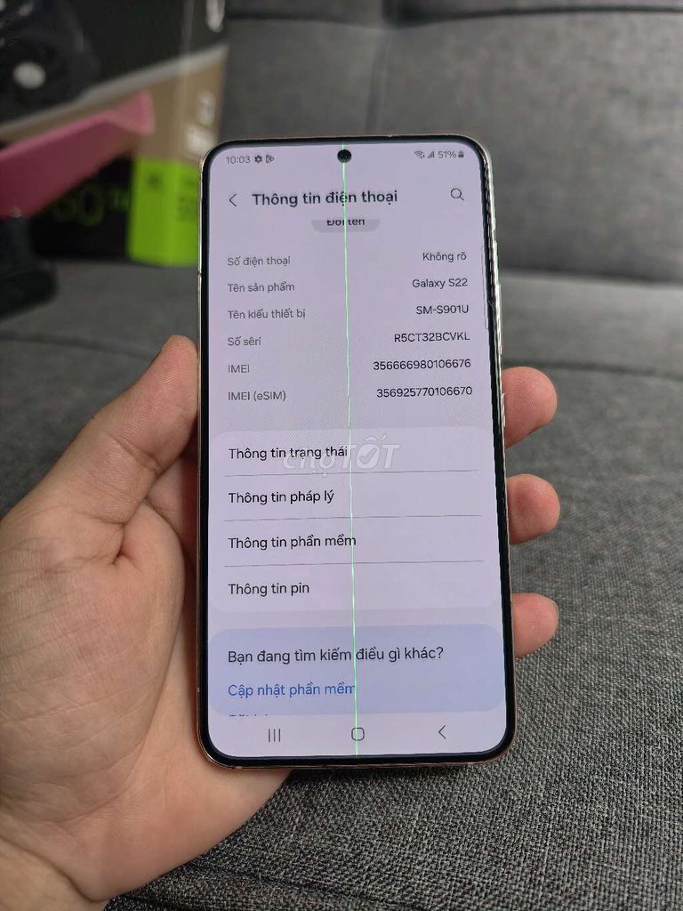 Samsung Galaxy S22 5G 128GB Hồng 98%. Mua bán Điện thoại tại Quận 7 Tp Hồ Chí Minh được đăng bởi Huyền Diệu hình 1