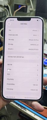 iPhone 14 Plus 128GB Trắng zin toàn bộ. Mua bán Điện thoại tại Quận 8 Tp Hồ Chí Minh được đăng bởi Thiên Hòa mobile 