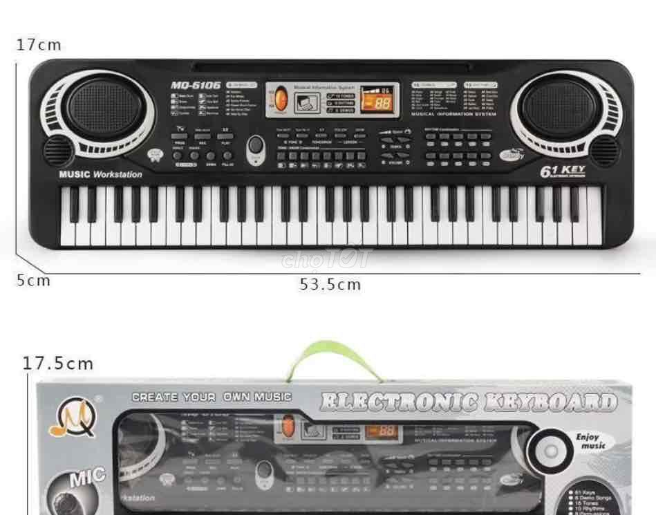 Đàn piano cho bé kèm mic đồ chơi có nhạc