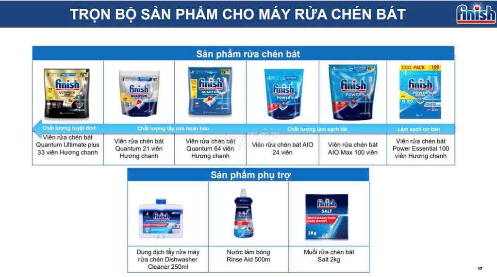 Trọn bộ combo Finish miễn ship tận nơi