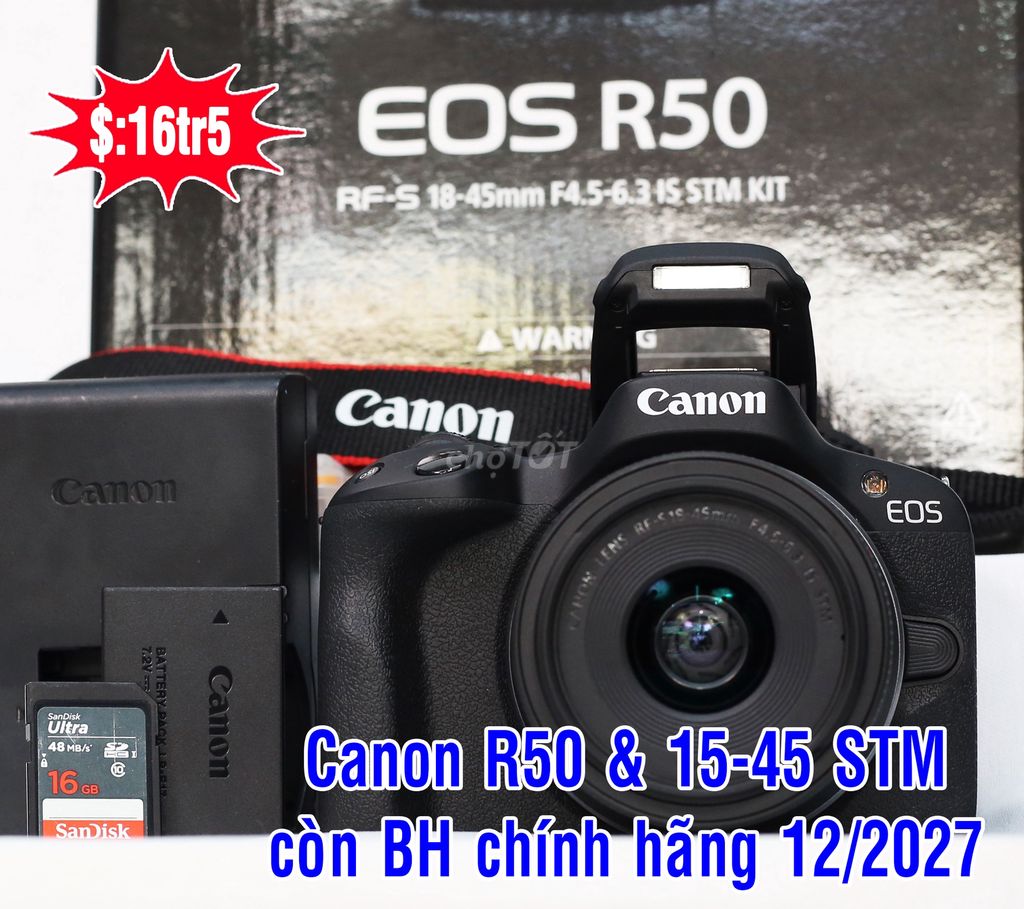 Bộ Canon EOS R50 BH 12/2027 chính hãng NHƯ MỚI. Mua bán Máy ảnh, Máy quay tại Quận 4 Tp Hồ Chí Minh được đăng bởi Mai Ngọc Chinh hình 1