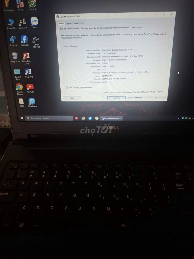 Dell Inspiron 15-3567 i3-7020U 15.6 inch 8GB. Mua bán Laptop tại Huyện Tháp Mười Đồng Tháp được đăng bởi Hòa Nguyễn hình 1