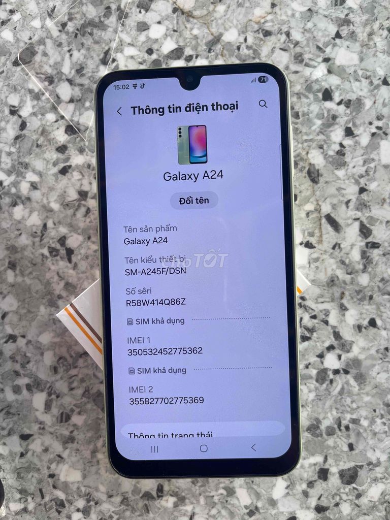 Samsung Galaxy A24 Xanh lá Đã sử dụng. Mua bán Điện thoại tại Quận Bình Tân Tp Hồ Chí Minh được đăng bởi thanh phuong hình 1
